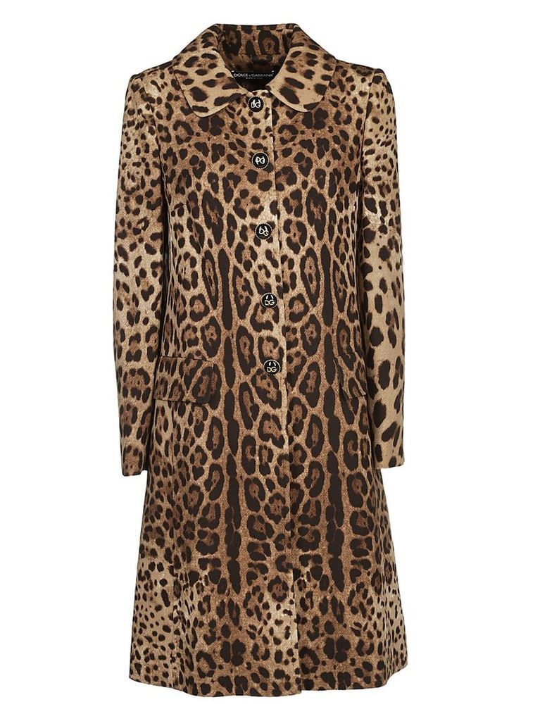 Dolce & Gabbana Leopard Print Coat
