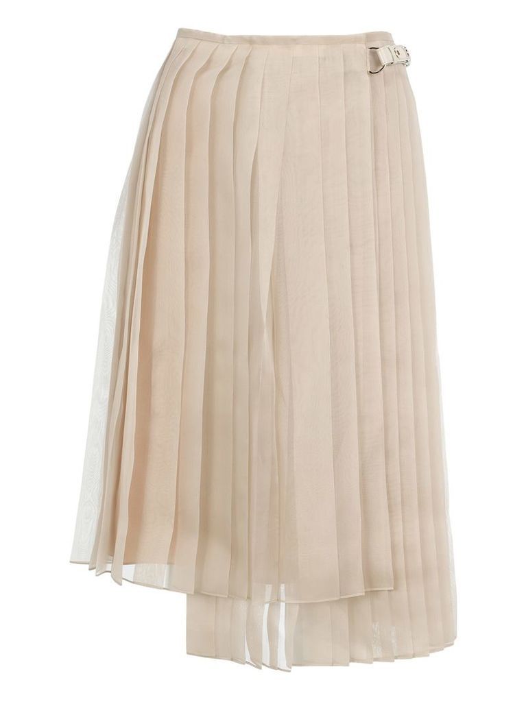 Fendi Asymmetric Pleated Skirt