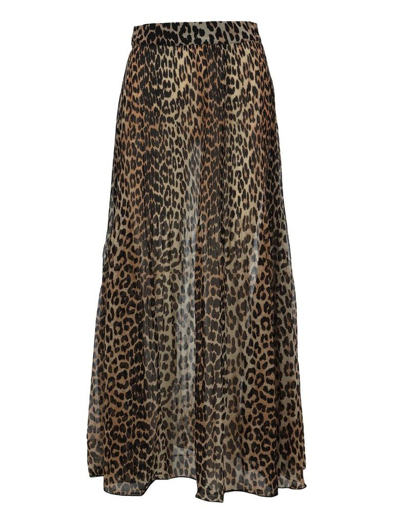 Ganni Leopard Print Skirt