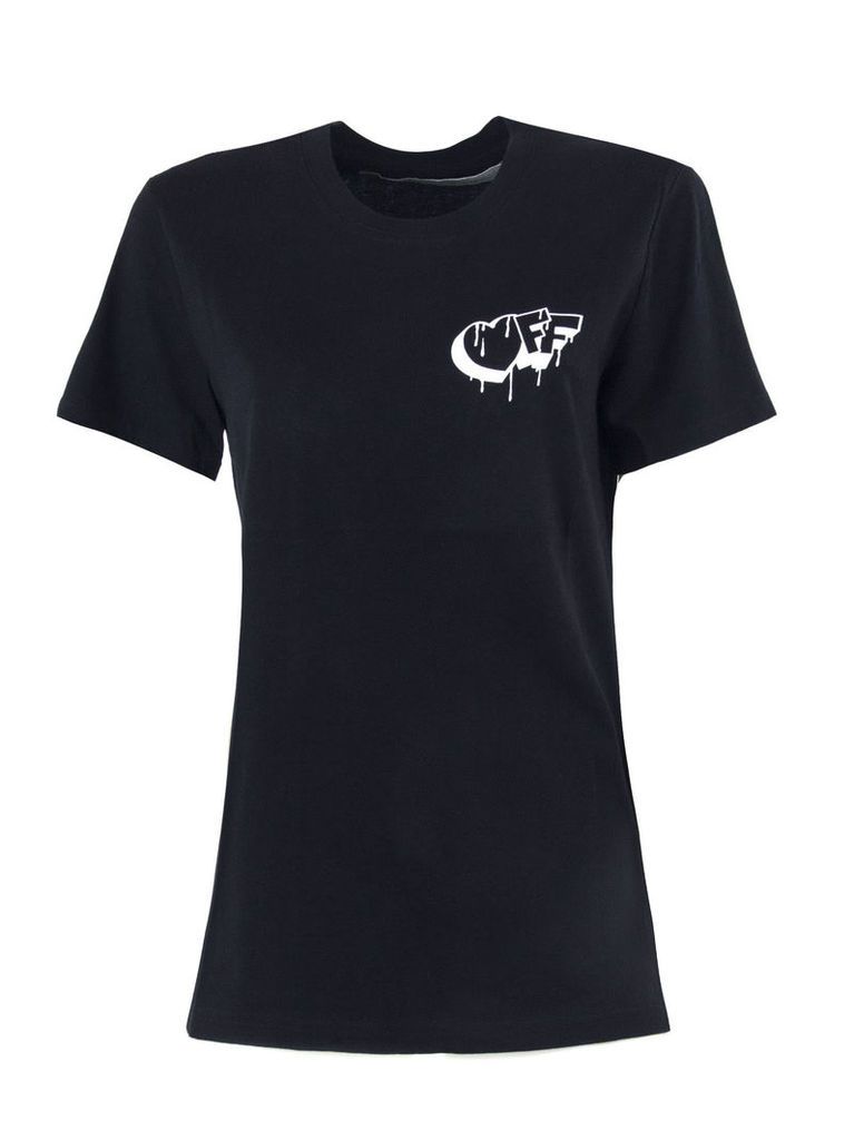 Off-White Black Cotton T-shirt