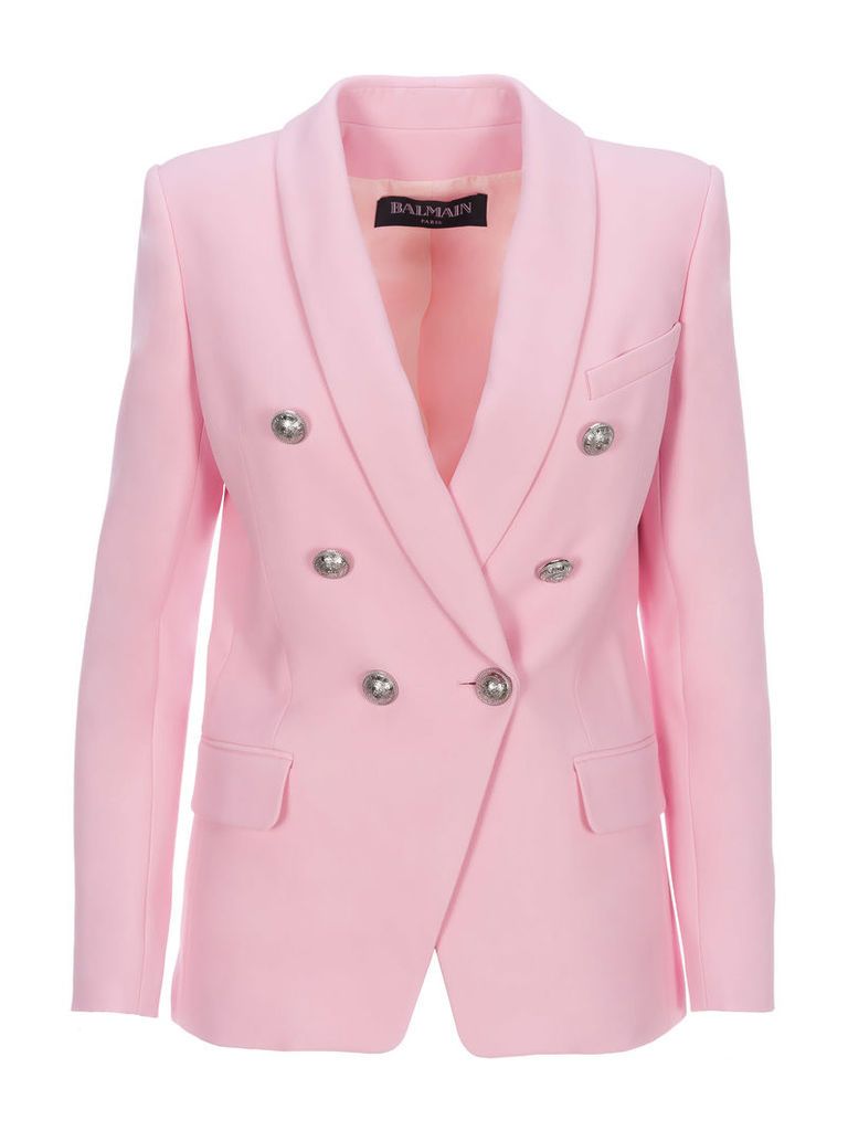 Balmain Double-breasted Blazer With Silver-tone Buttons