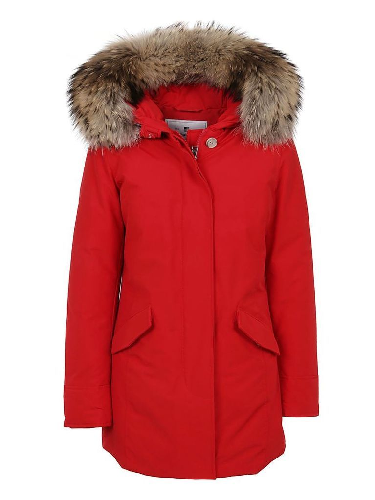 Red Cotton Padded Coat