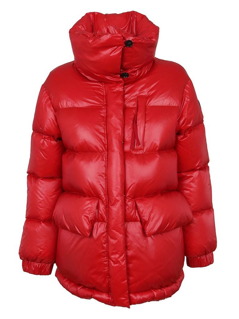 Red Technical Fabric Padded Jacket