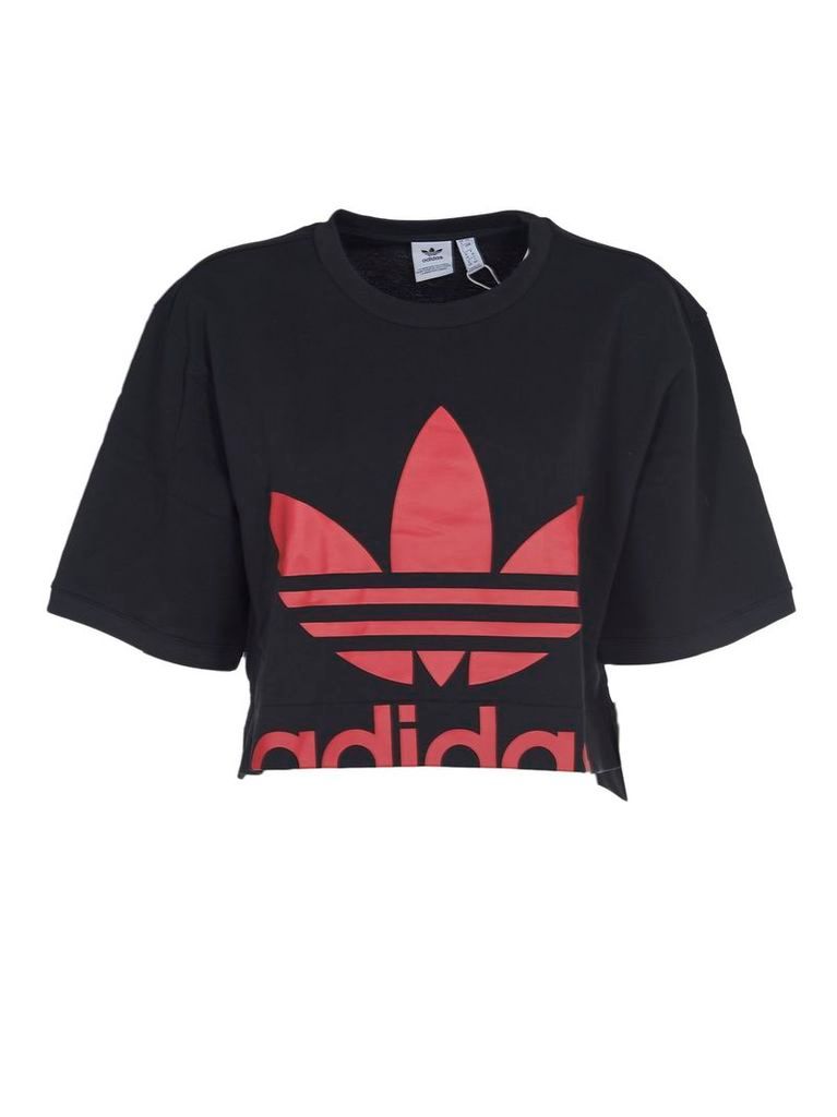 Adidas Originals Black T-shirt With Red Logo