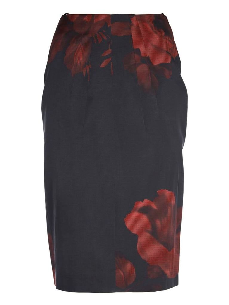 N.21 Black Flowers Skirt