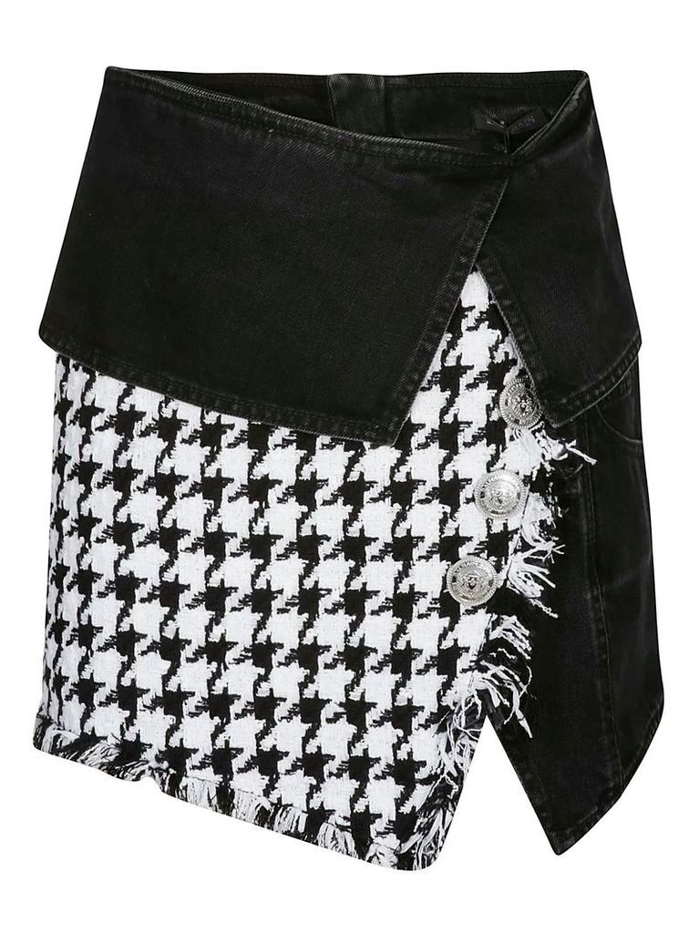 Balmain Denim Wrap Mini-skirt