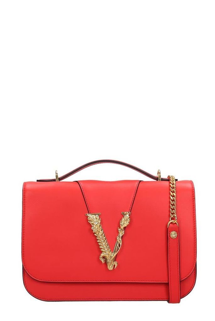 Hand Bag In Red Leather