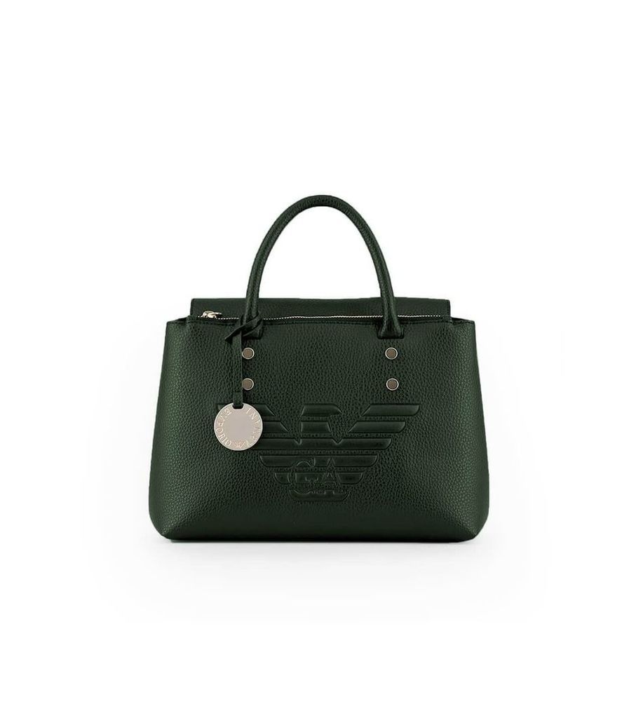 Emporio Armani Small Green Maxi Logo Handbag