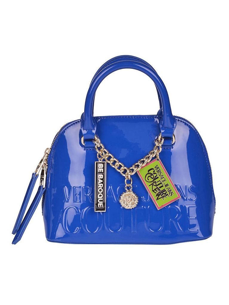 Versace Jeans Couture Be Baroque Plaque Embossed Logo Tote