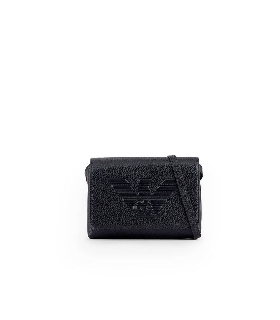 Emporio Armani Maxi Logo Black Shoulder Bag