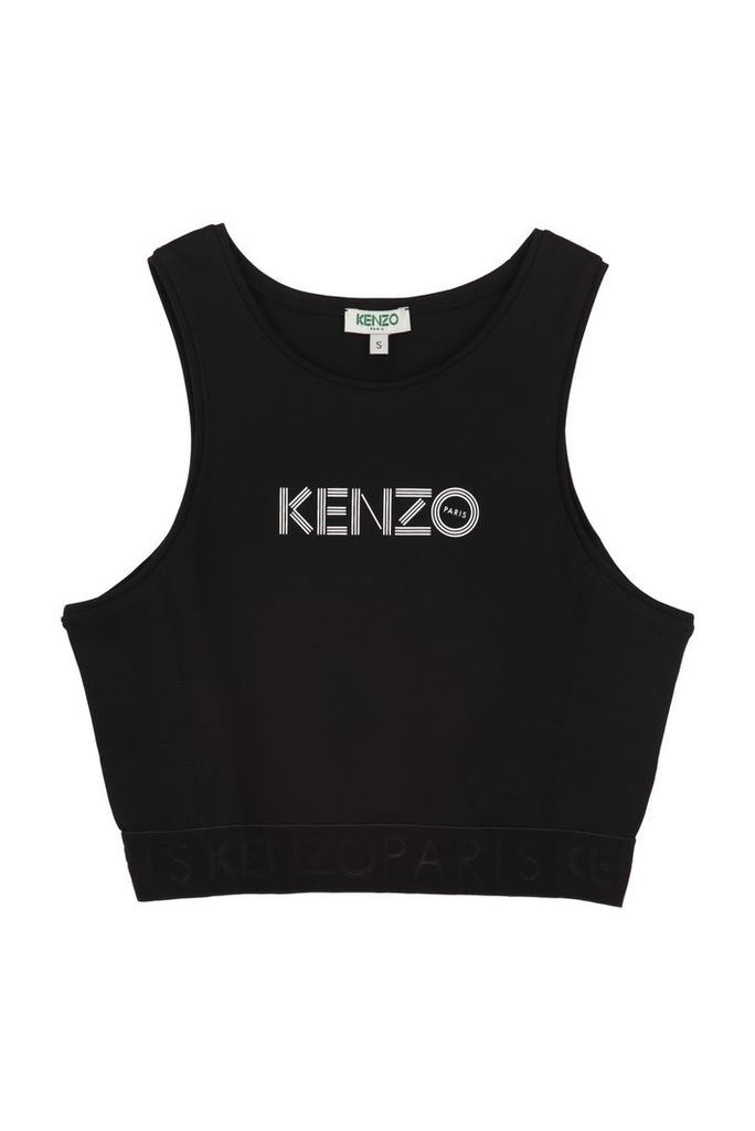 Cotton Crop-top With Logo