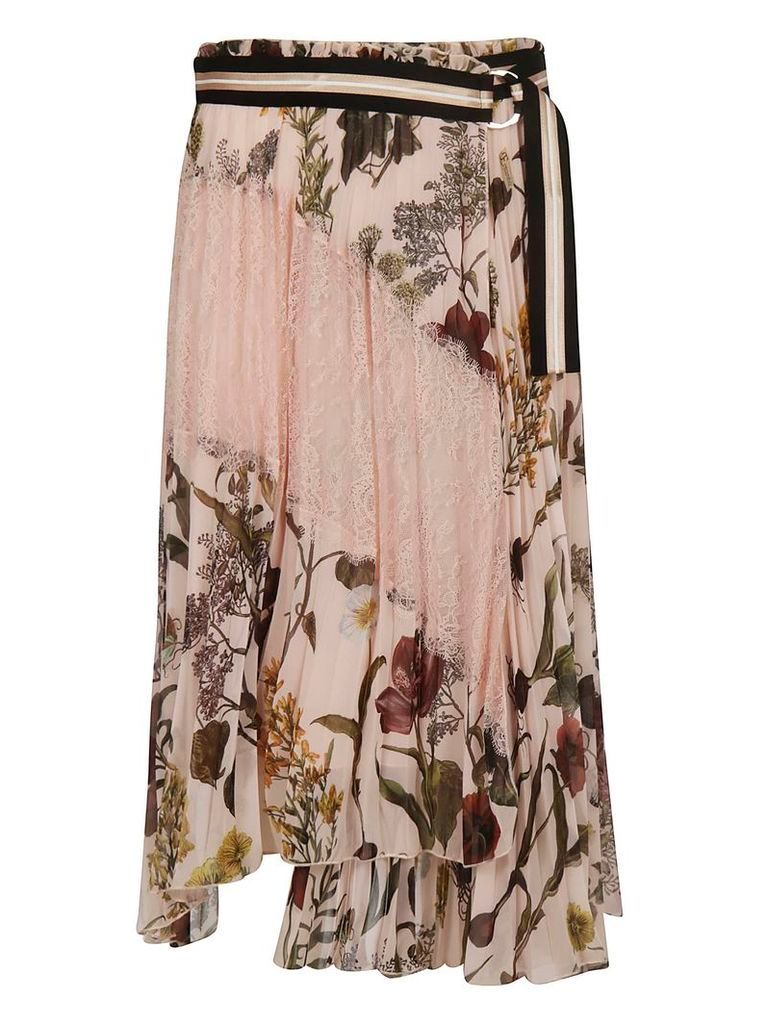 Ermanno Ermanno Scervino Floral Print Laced Detail Skirt