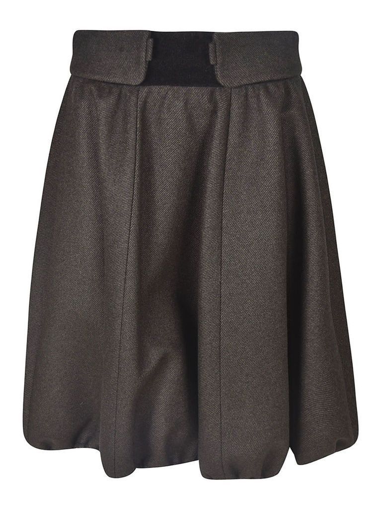 Mid-length Ruffled Detail Skirt