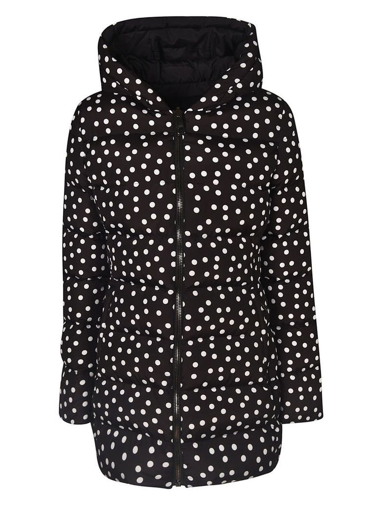 Dotted All-over Print Hooded Parka