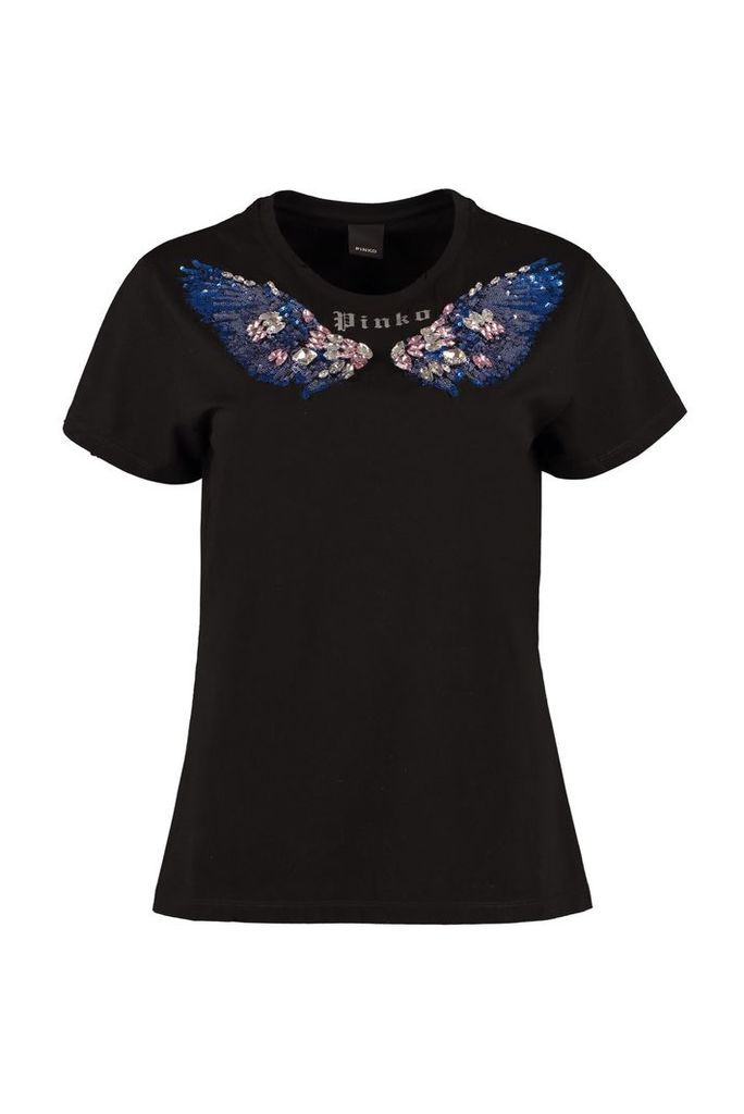 Imbrunire Embroidered Cotton T-shirt
