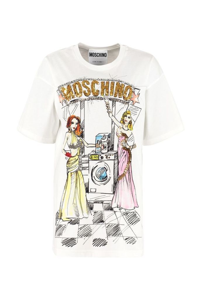 Moschino T-shirt With Print And Sequins