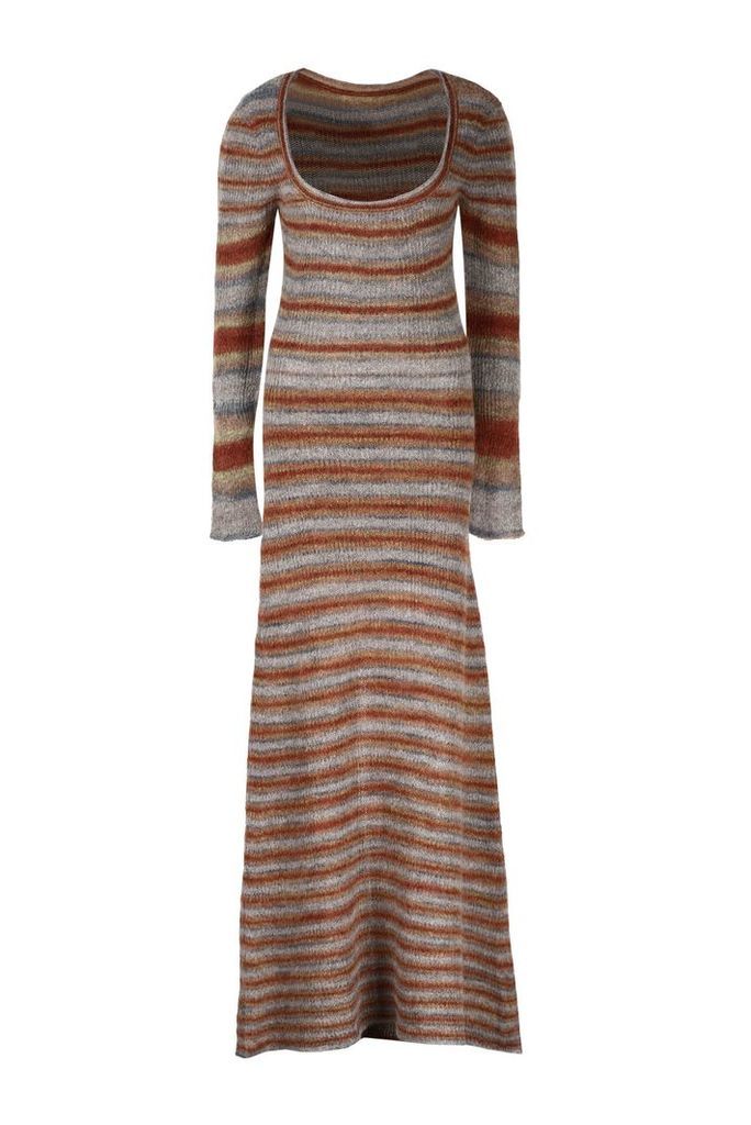 Jacquemus Perou Long Knitted Striped Dress
