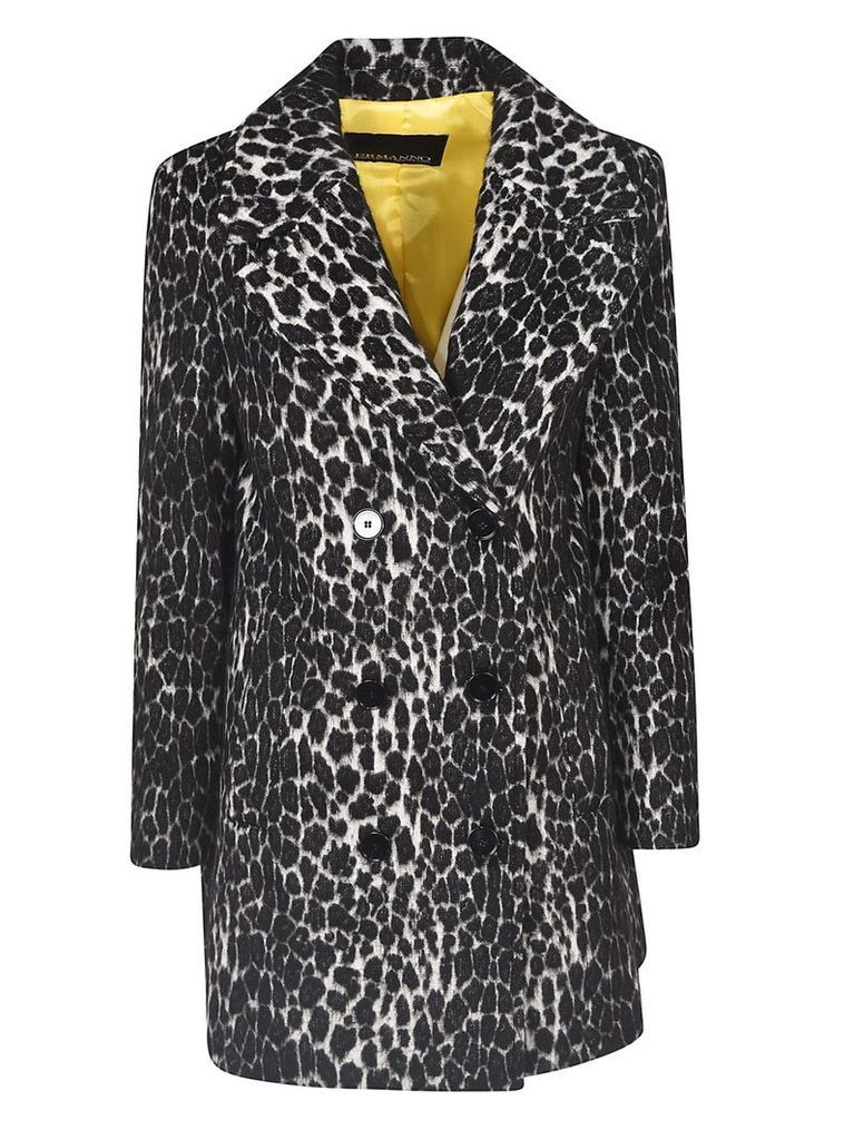 Double-breasted Leopard Coat