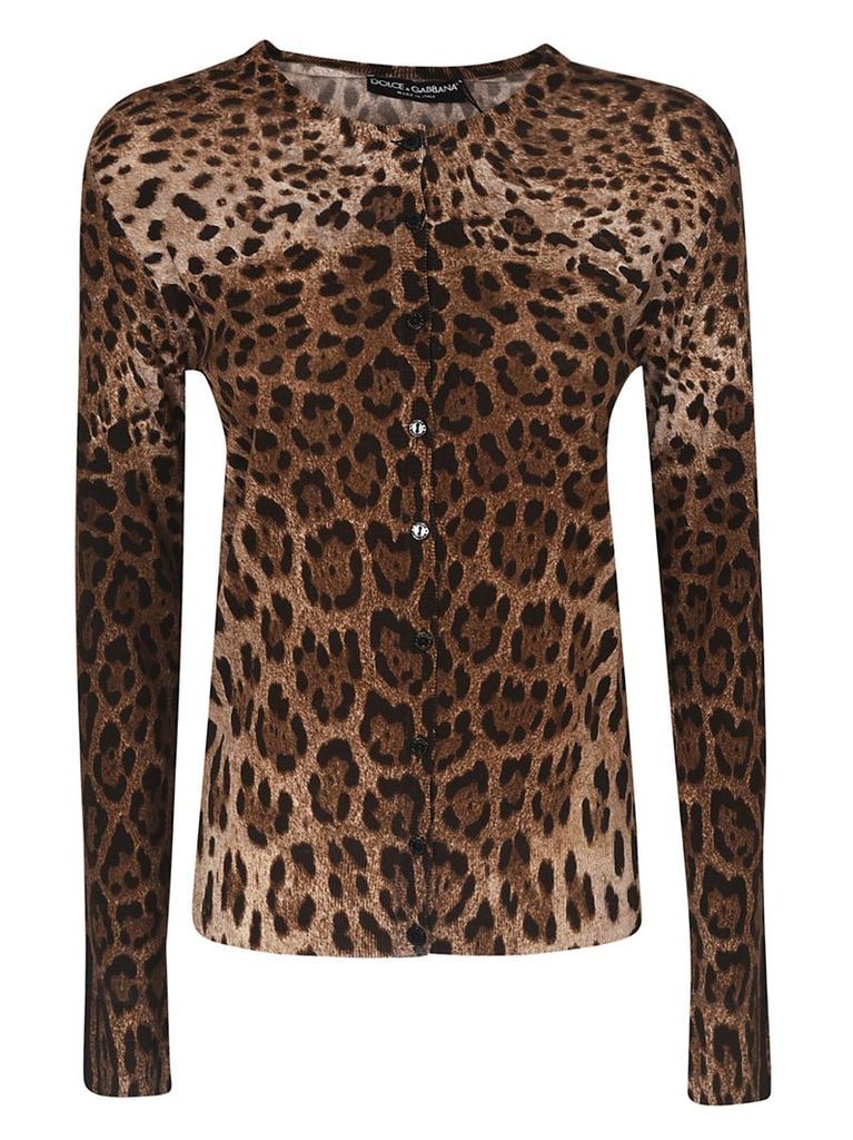 Leopard Buttoned Cardigan