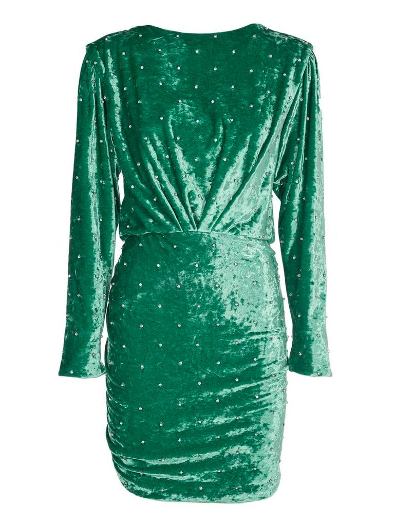 The Attico Stud Detail Green Dress
