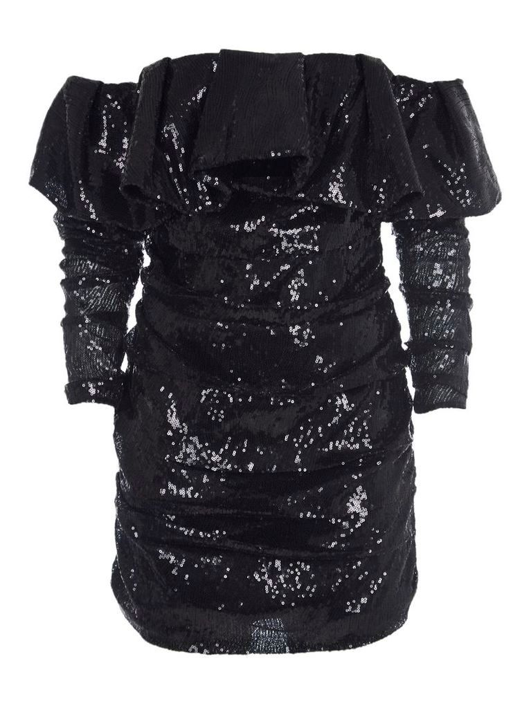The Attico Black Sequins Dress