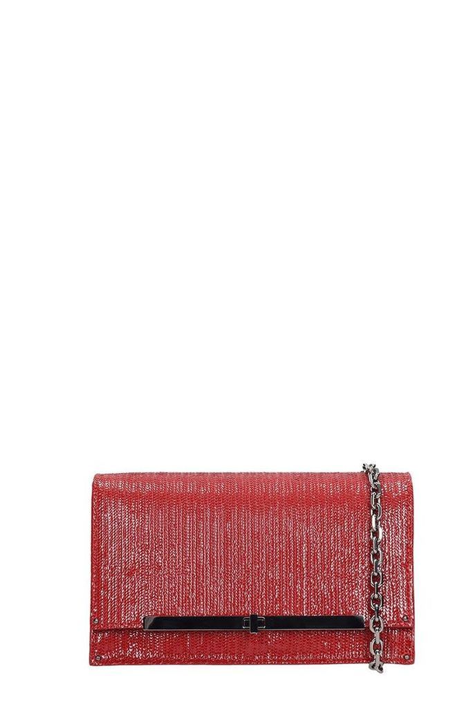 Casadei Fish Mooney Clutch In Red Leather