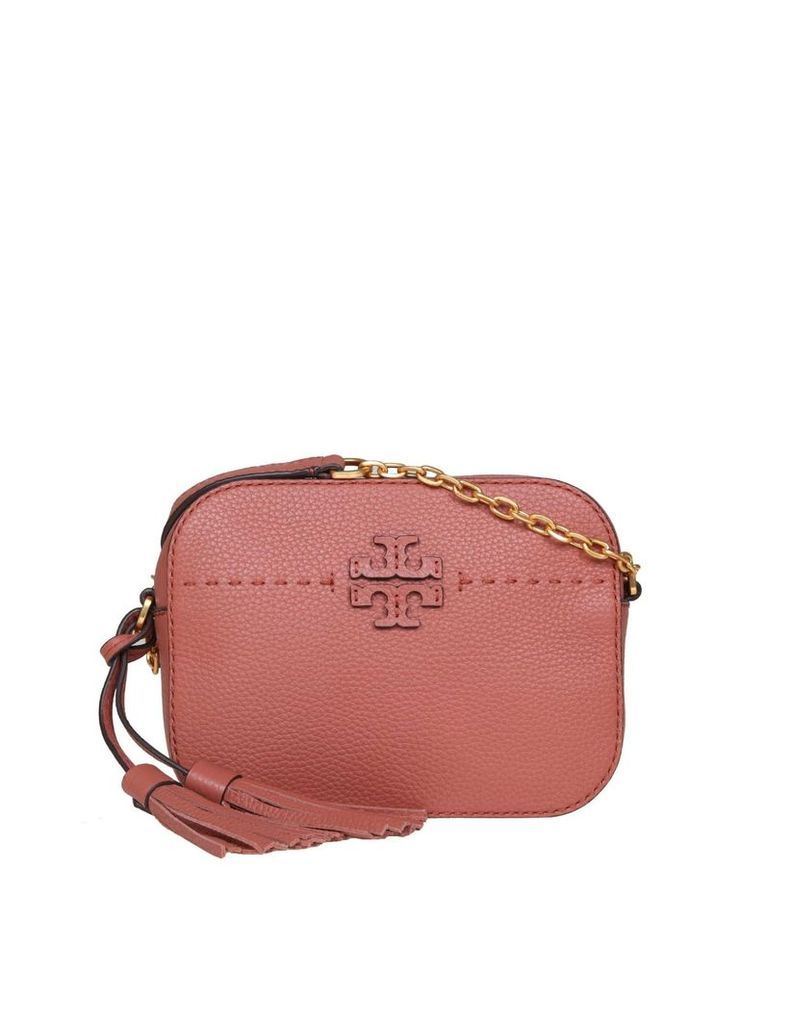 Tory Burch Mcgraw Shoulder Bag Room In Salmon Color Leather