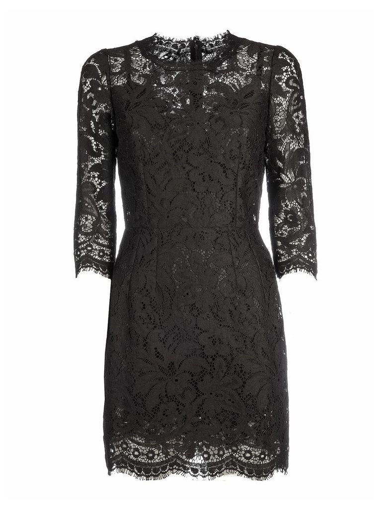 Dolce & Gabbana Lace Details Dress/viscosa