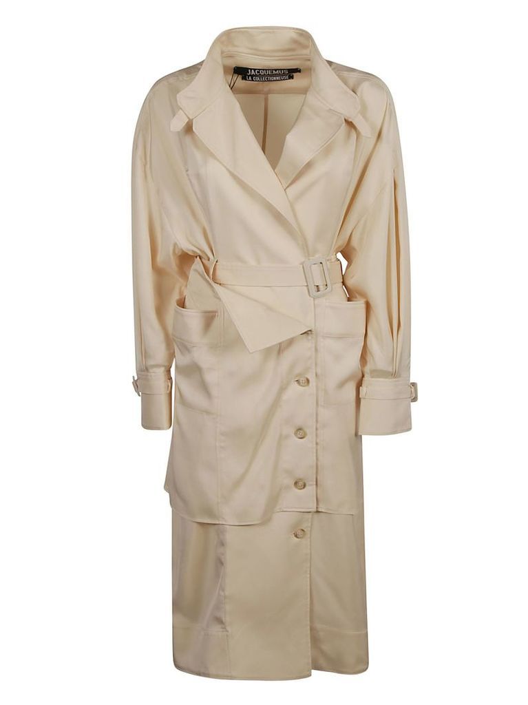 Jacquemus One-side Wrap Belted Trench