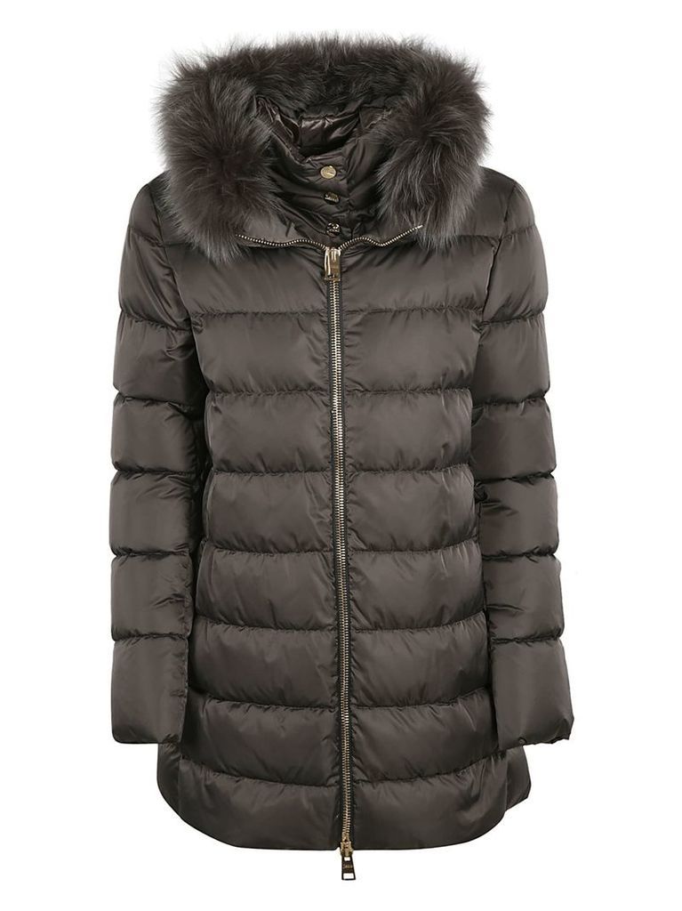 Herno Fur Collar Zipped Classic Padded Parka