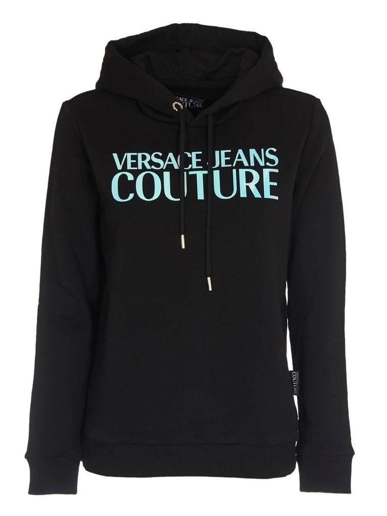 Versace Jeans Couture Black Hoodie With Logo