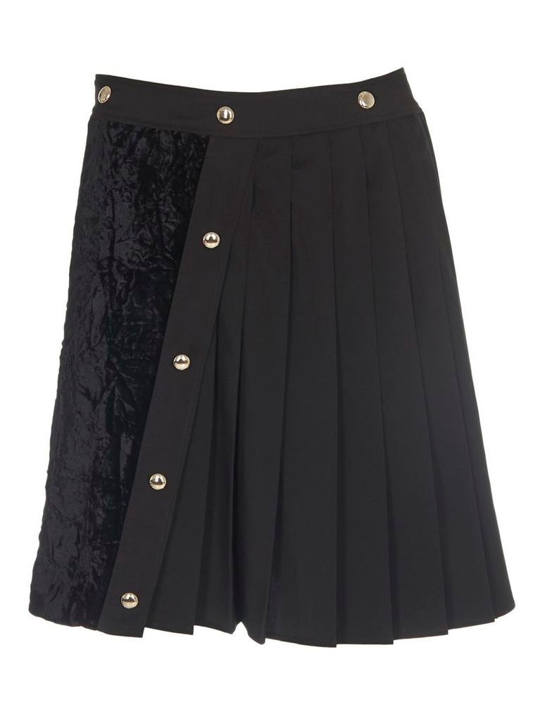 Versace Jeans Couture Black Pleated Skirt