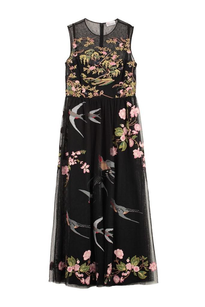 RED Valentino Embroidered Tulle Dress