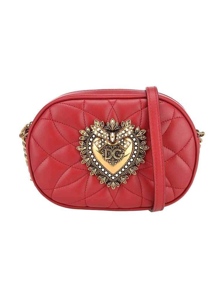 Dolce & gabbana Devotion Camera Bag In Quilted Nappa Leather