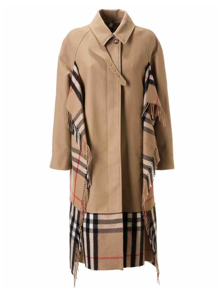 Burberry Side Checked Detail Trench