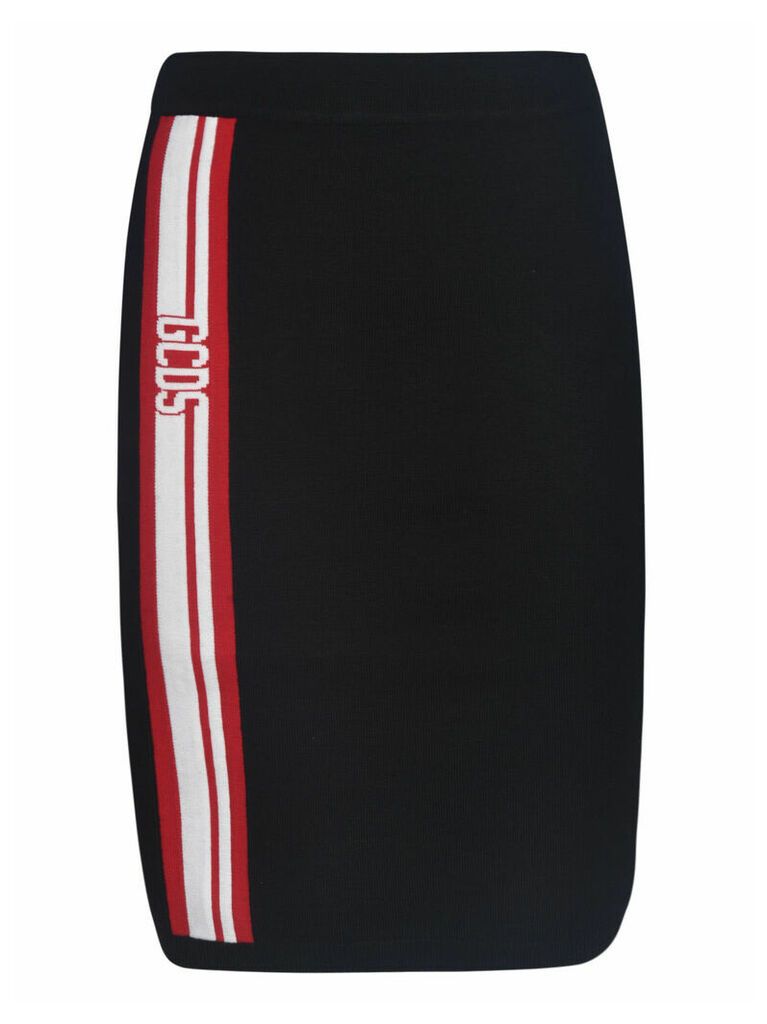 GCDS Side Stripe Logo Skirt