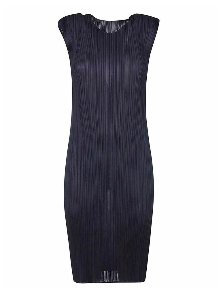 Pleats Please Issey Miyake Fitted Sleeveless Pleated Dress