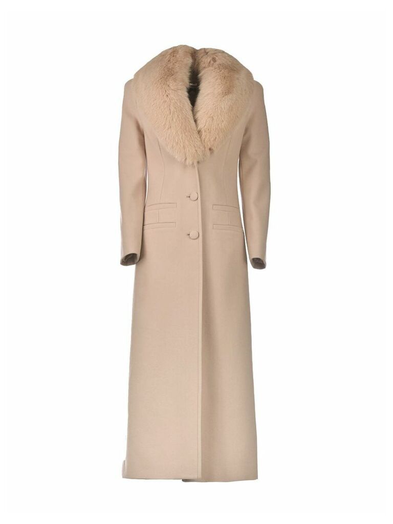 Blumarine Blumarine Wool Overcoat With Fox