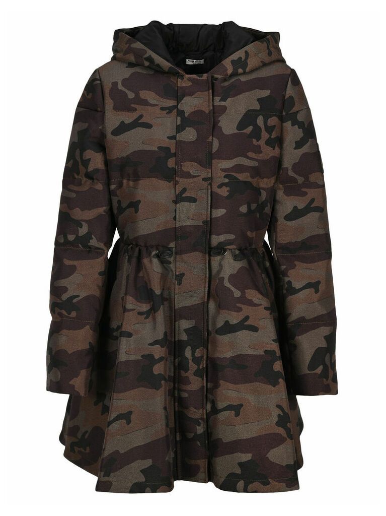 Miu Miu Padded Camouflage-print Coat