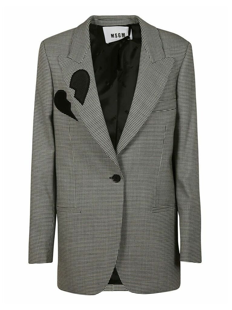 MSGM Houndstooth Hearth Patched Blazer