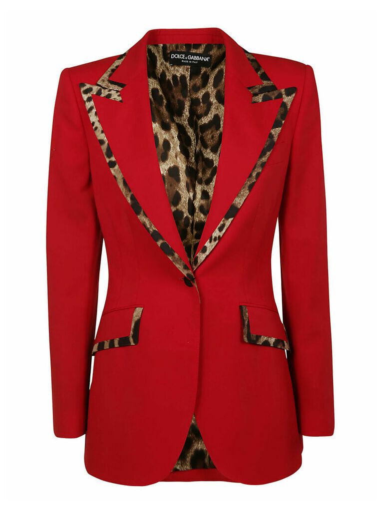 Dolce & Gabbana Leopard Printed Blazer