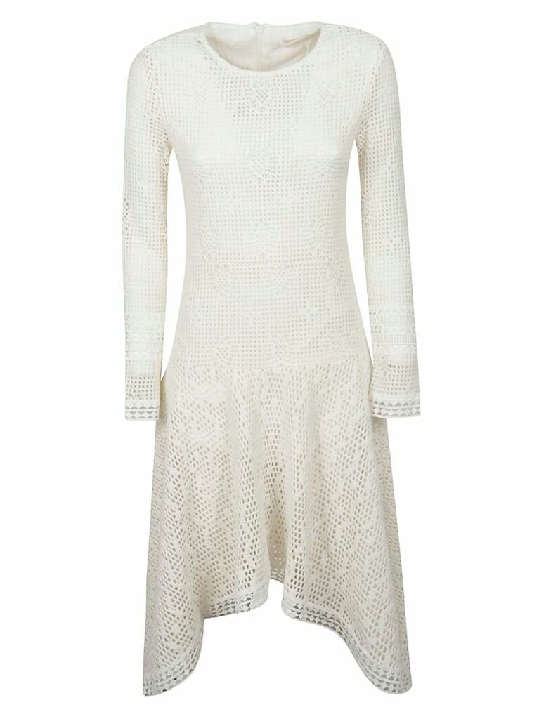 See by Chloé Laced Long-sleeve Back-zipped Dress