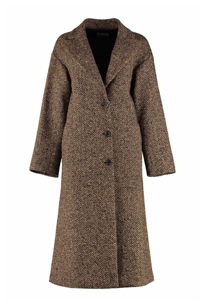RED Valentino Herringbone Tweed Oversize Coat