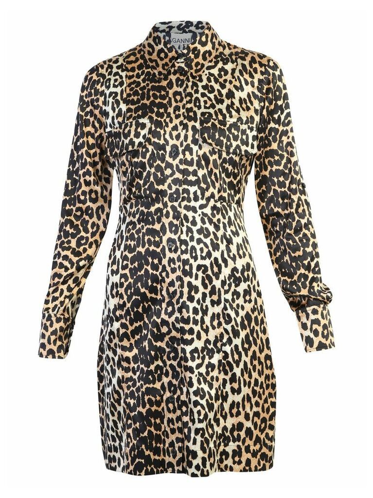 Ganni Leopard Print Dress