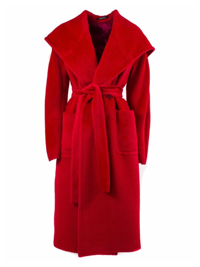 Tagliatore Red Virgin Wool Daisy Coat