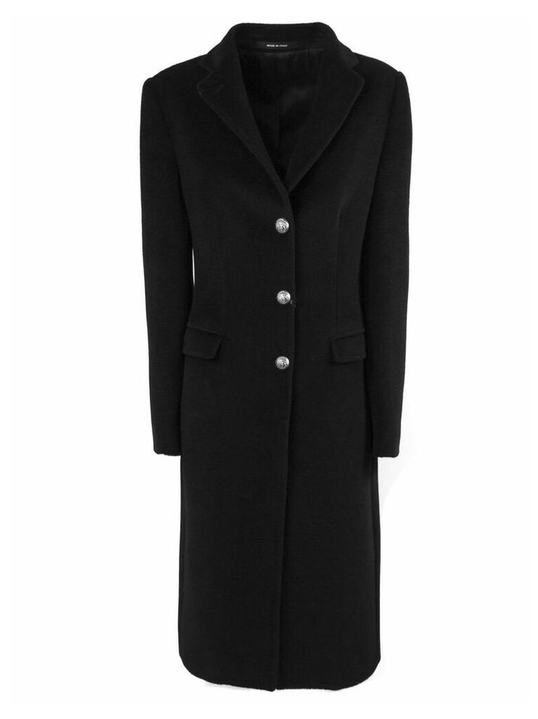 Tagliatore Black Wool Blend Coat
