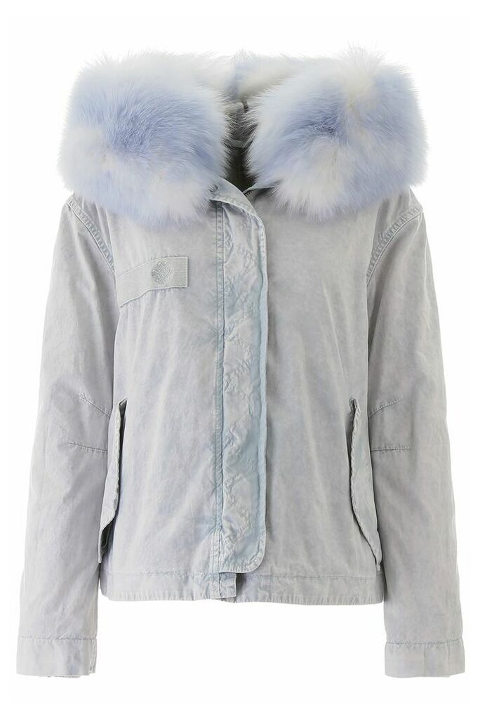 Mr & Mrs Italy Cropped Parka With Fur