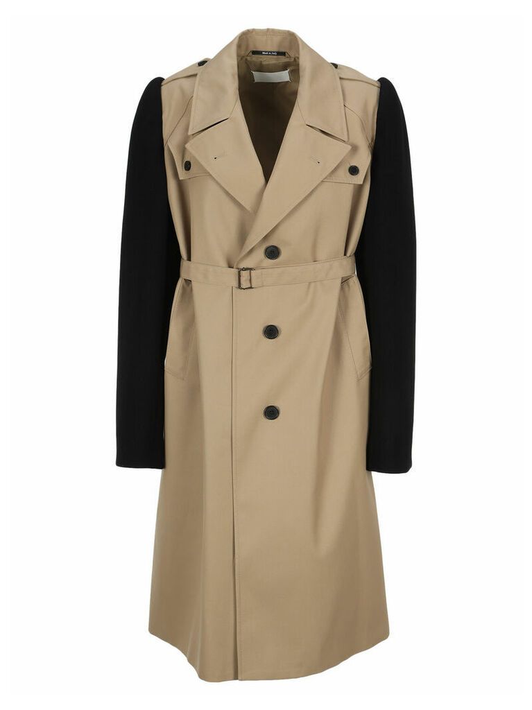 Martin Margiela Colour Block Belted Trench Coat