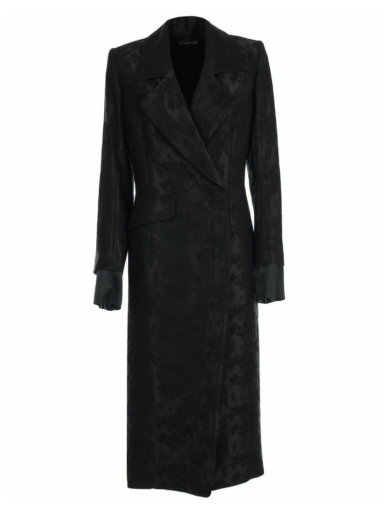 Ann Demeulemeester Trench Jacquard Double Breasted