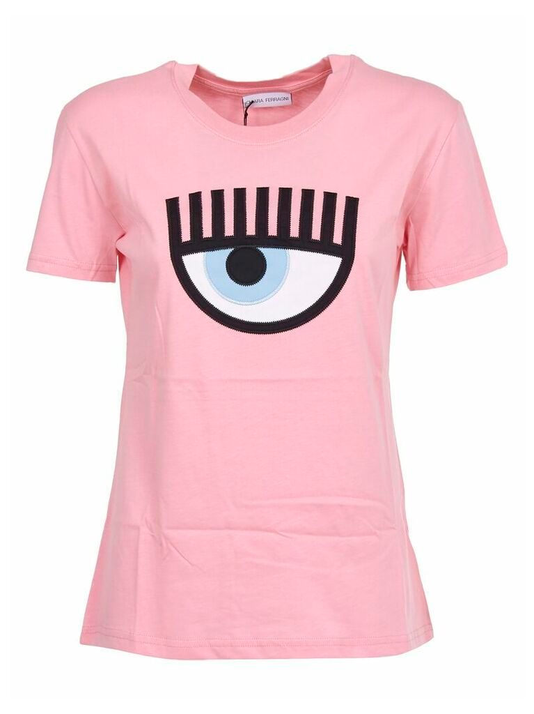 Chiara Ferragni Pink T-shirt With Maxi Logo